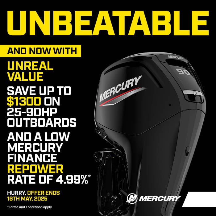 Unbeatable, Undeniable Value: Save Up to $1300 on 25-90HP Mercury Outboards